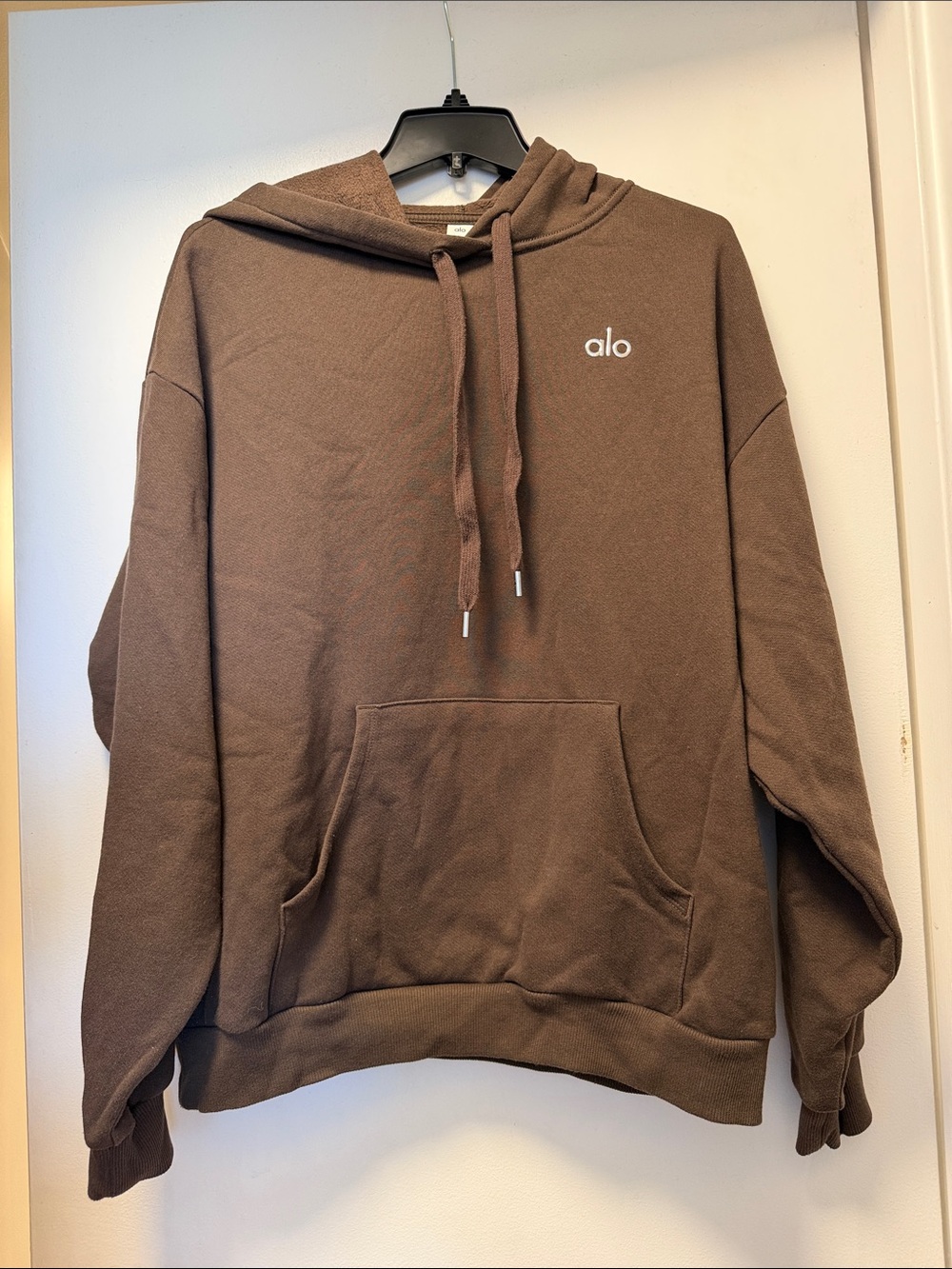 Alo Yoga Accolade Hoodie Espresso Brown Oversized French Terry M